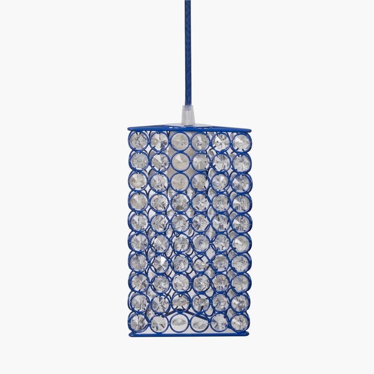 HOMESAKE Contemporary Decor Blue Crystal Pendant Light