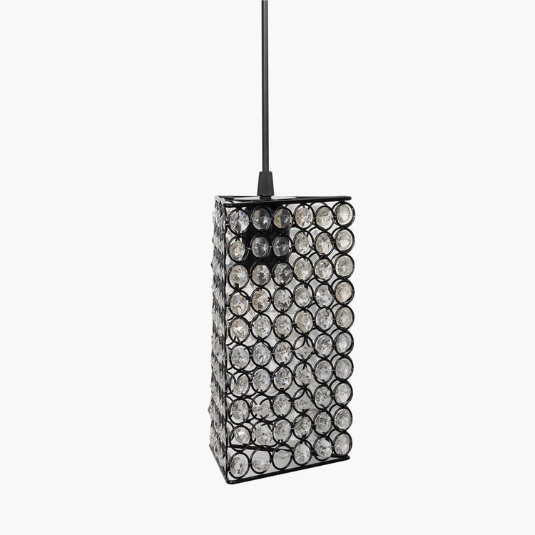 HOMESAKE Contemporary Decor Black Crystal Pendant Light