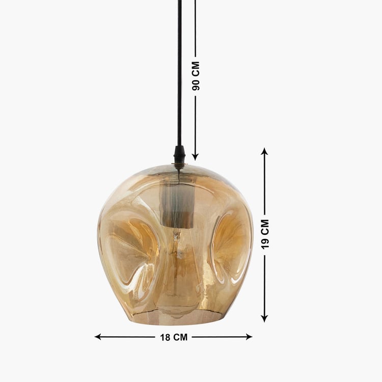 HOMESAKE Contemporary Decor Yellow Glass Pendant Light