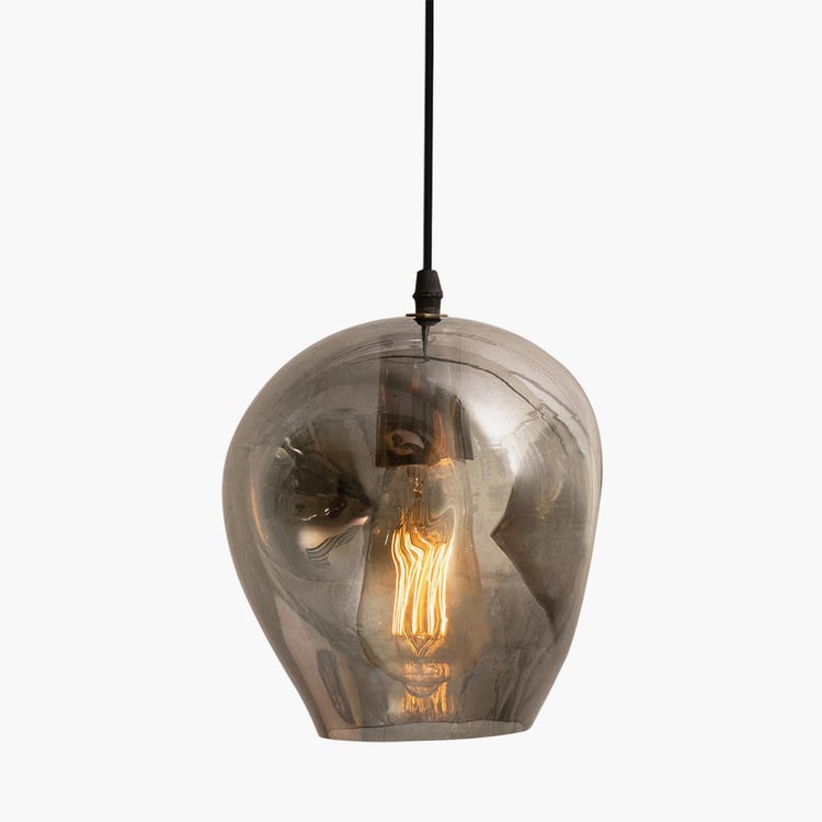 HOMESAKE Grey Organic Glass Drop Pendant Light