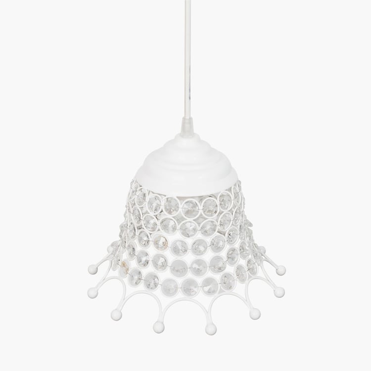 HOMESAKE Contemporary Decor White Crystal Pendant Light