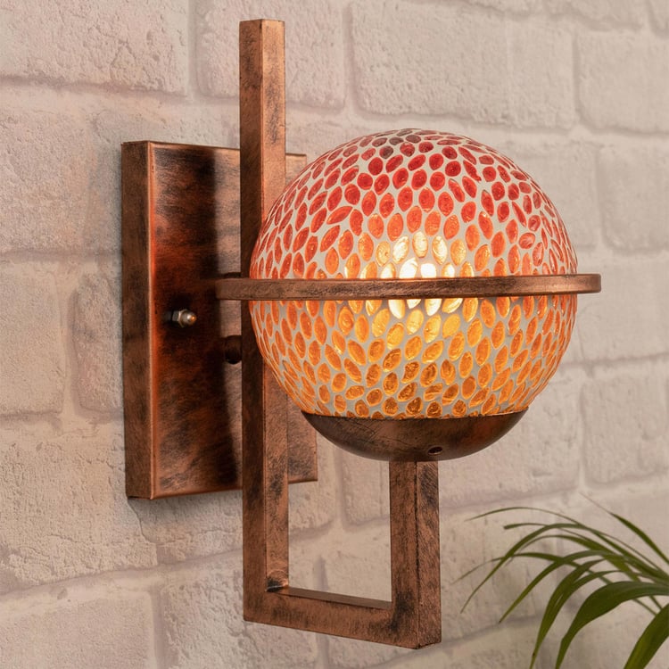 HOMESAKE Contemporary Decor Copper Metal Wall Sconce Lamp
