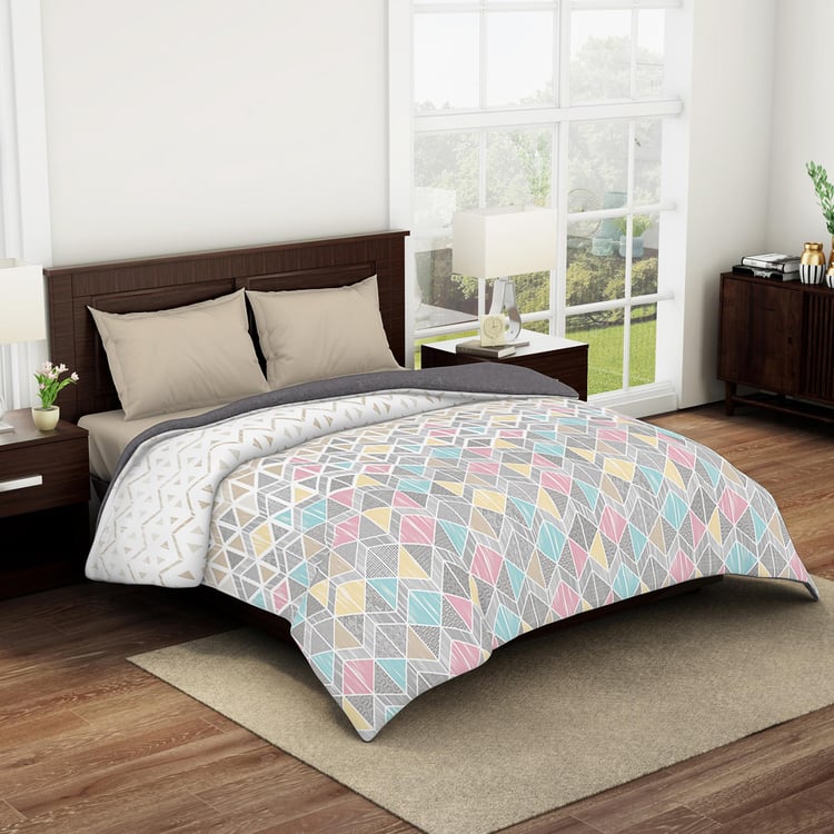 SPACES Essentials Cotton Printed Double Quilt