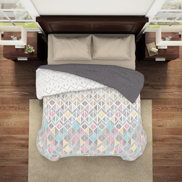 SPACES Essentials Cotton Printed Double Quilt