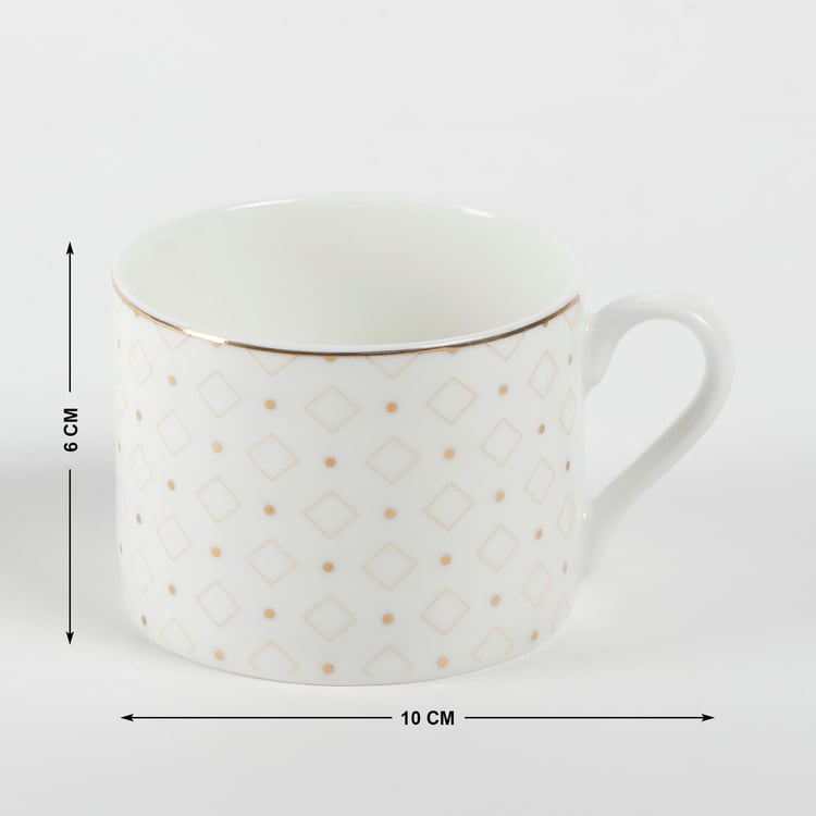 Glitz D�cor Bone China Cup and Saucer - 200ml