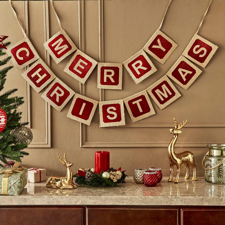 Carols 2Pcs Merry Christmas Garland