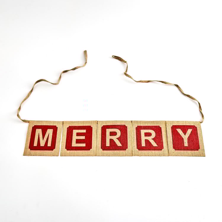 Carols 2Pcs Merry Christmas Garland