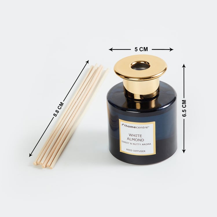 Eternity Glass White Almond Reed Diffuser Set