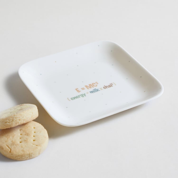 Garnet Melamine Printed Appetiser Plate - 15x15cm