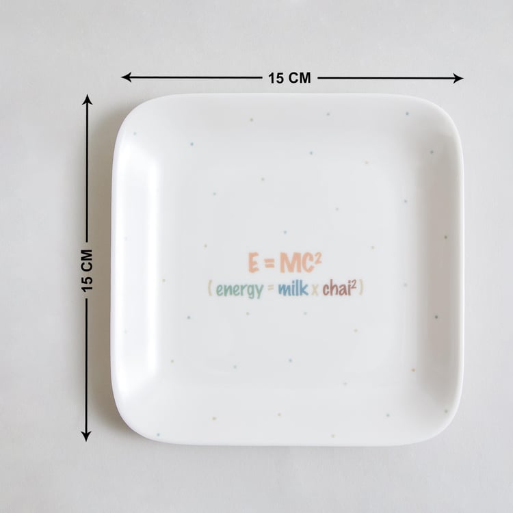 Garnet Melamine Printed Appetiser Plate - 15x15cm