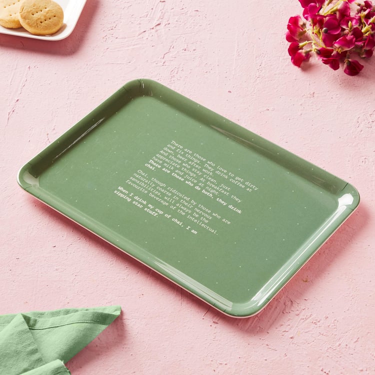 Garnet Melamine Printed Serving Tray - 35x24cm