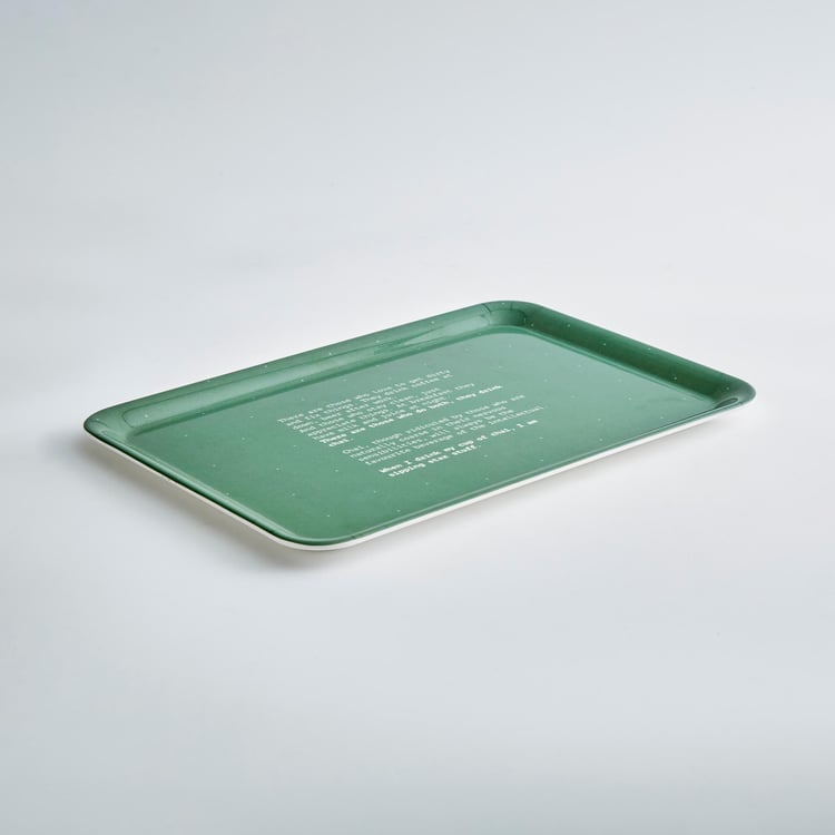Garnet Melamine Printed Serving Tray - 35x24cm