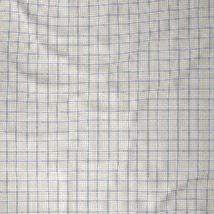 MASPAR Backyard Patio Cotton Checked Double Quilt