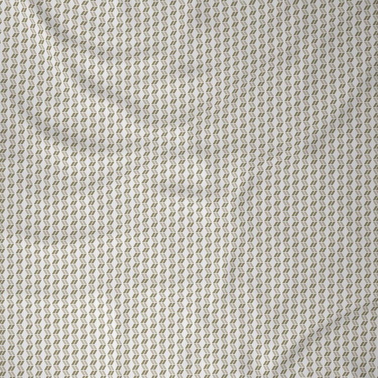 MASPAR Backyard Patio Cotton Geometric Printed Double Quilt