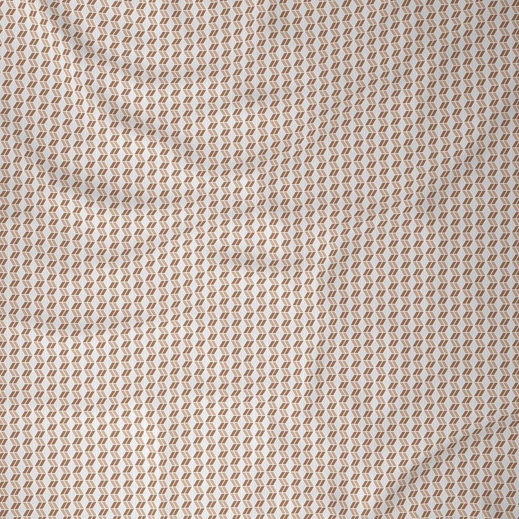 MASPAR Backyard Patio Cotton Geometric Printed Double Quilt