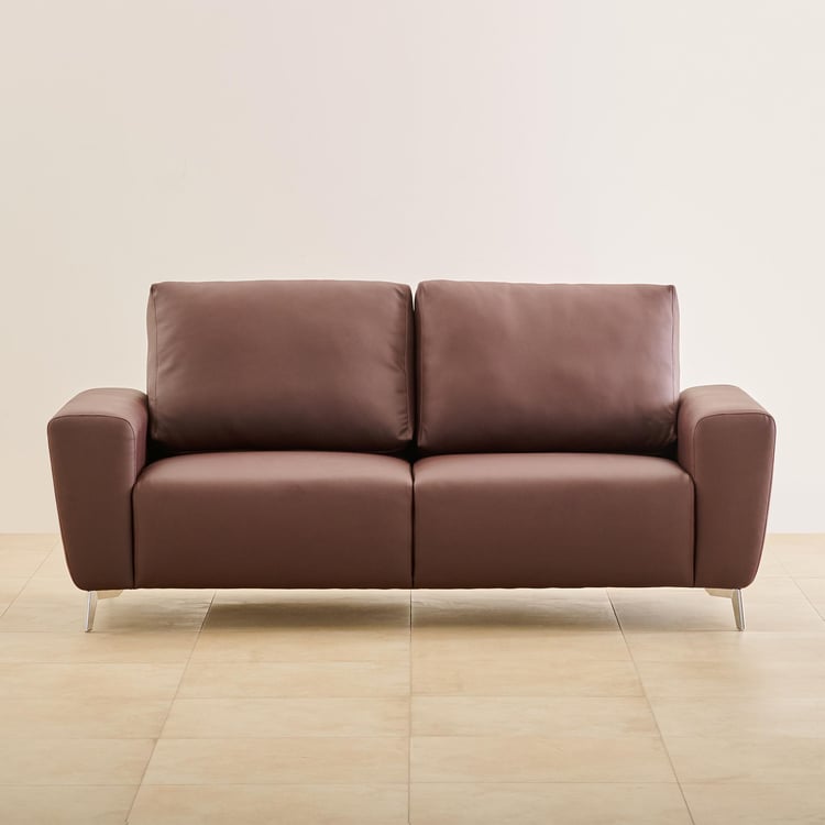 Verona Next Faux Leather 3-Seater Sofa - Brown
