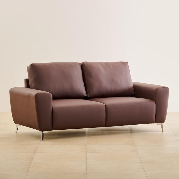 Verona Next Faux Leather 3-Seater Sofa - Brown