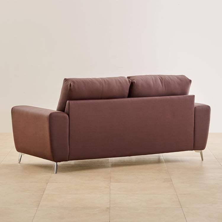 Verona Next Faux Leather 3-Seater Sofa - Brown