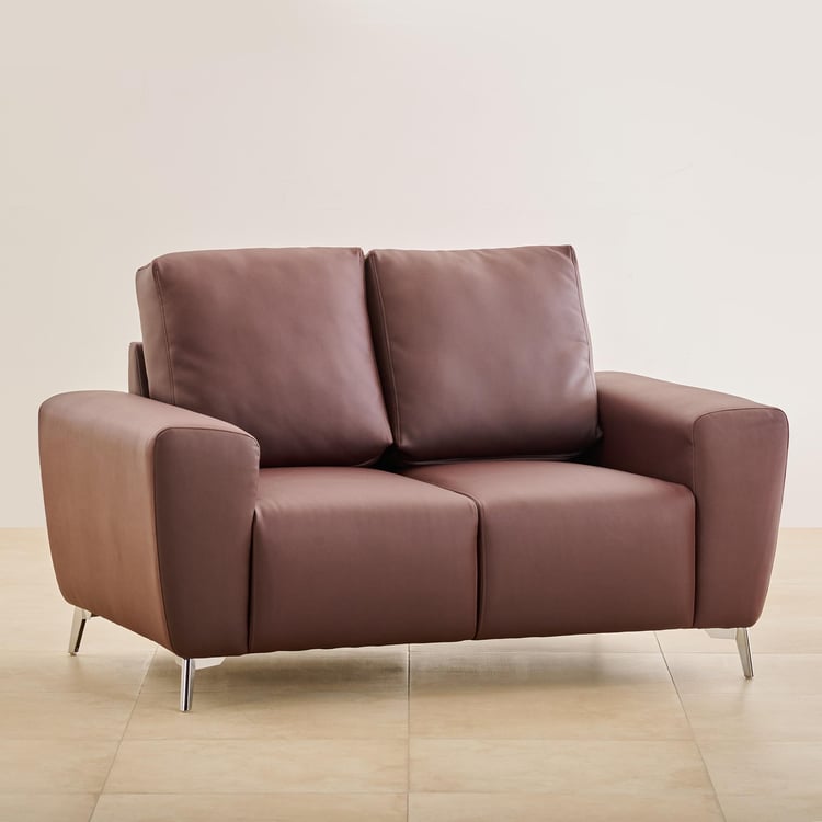 Verona Next Faux Leather 2-Seater Sofa - Brown