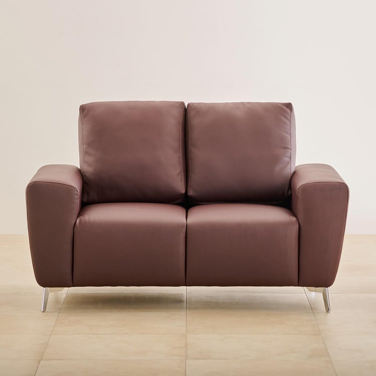 Verona Next Faux Leather 2-Seater Sofa - Brown