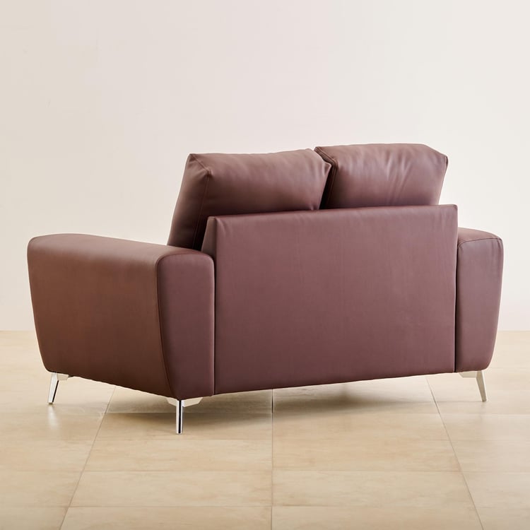 Verona Next Faux Leather 2-Seater Sofa - Brown