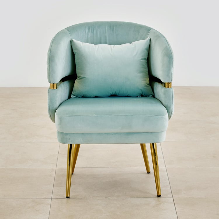 Vegas Velvet Accent Chair - Mint