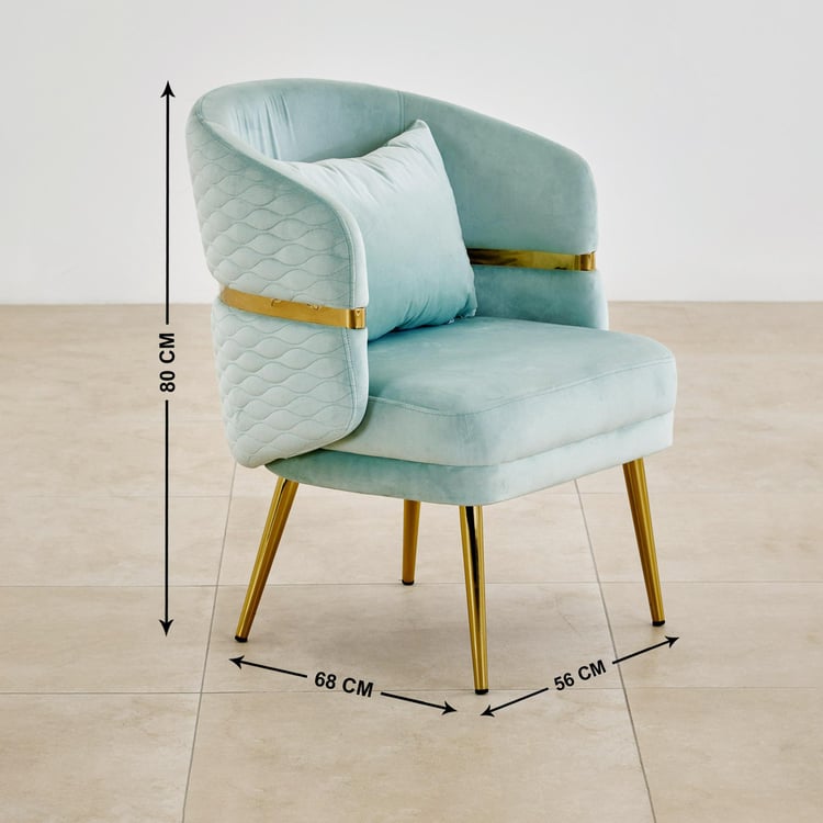 Vegas Velvet Accent Chair - Mint