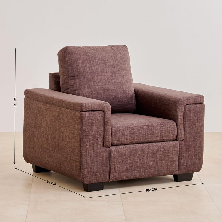 Signature NXT Fabric 1-Seater Sofa - Brown