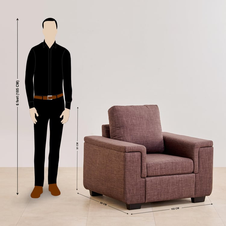 Signature NXT Fabric 1-Seater Sofa - Brown