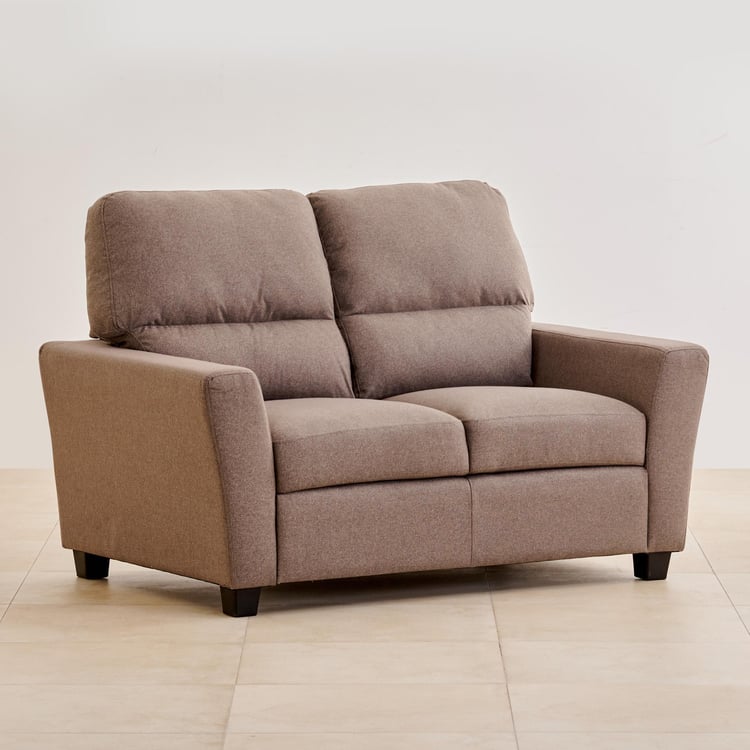 Helios Piper Omega Fabric 2-Seater Sofa - Brown