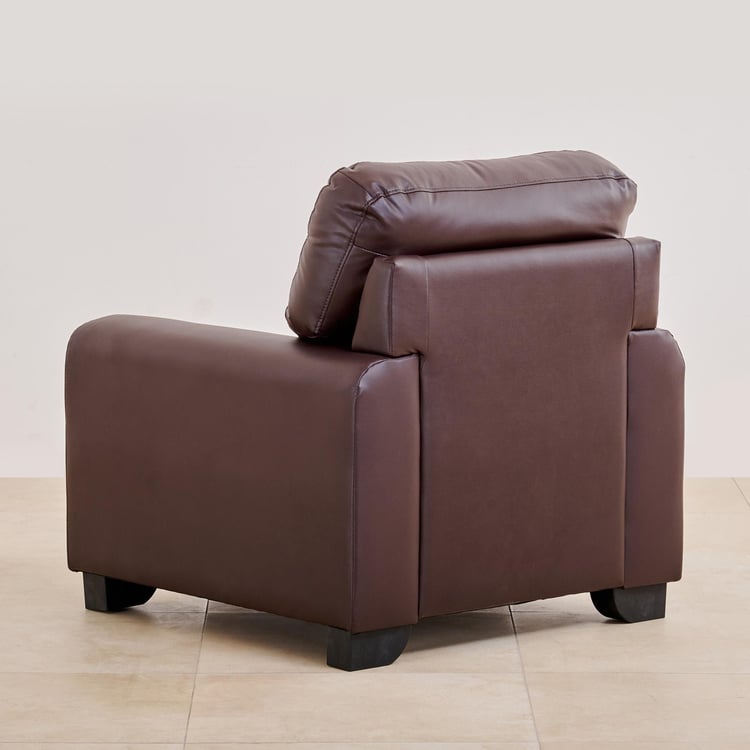 Albury Faux Leather 1-Seater Sofa - Madrid Brown