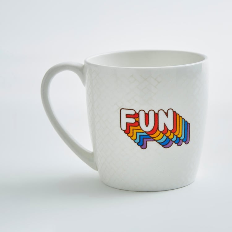 Garnet Bone China Printed Coffee Mug - 240ml