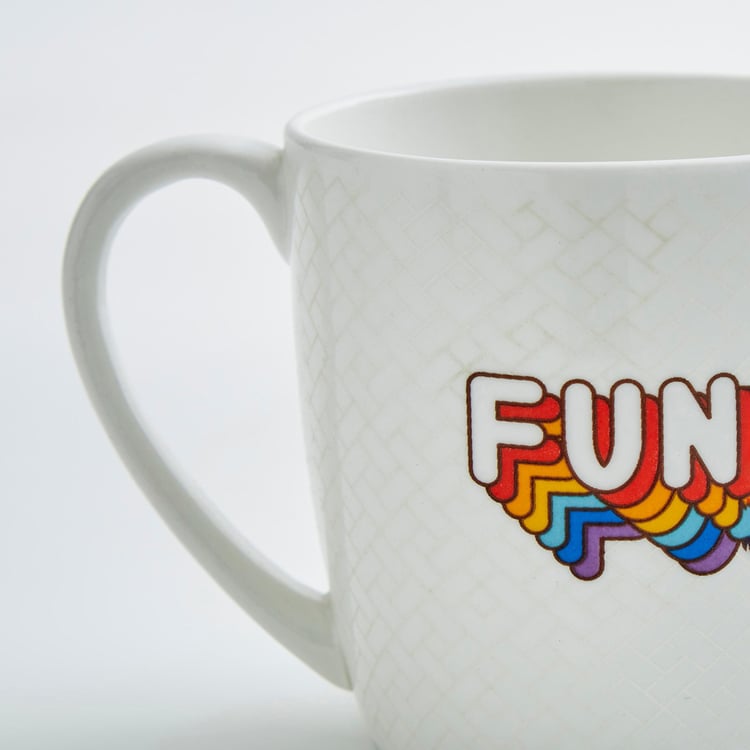 Garnet Bone China Printed Coffee Mug - 240ml