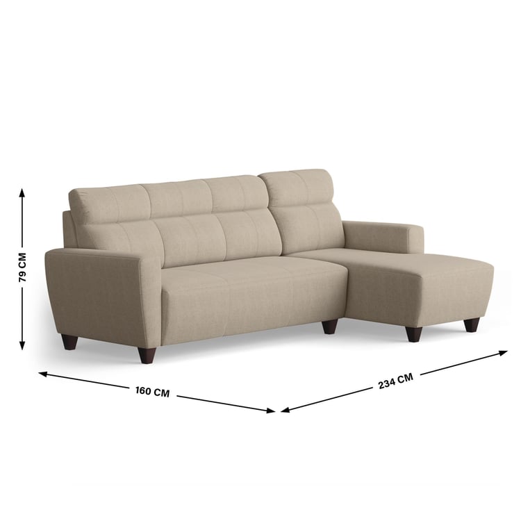 Helios Emily Chenille 3-Seater Right Corner Sofa with Chaise - Customized Furniture