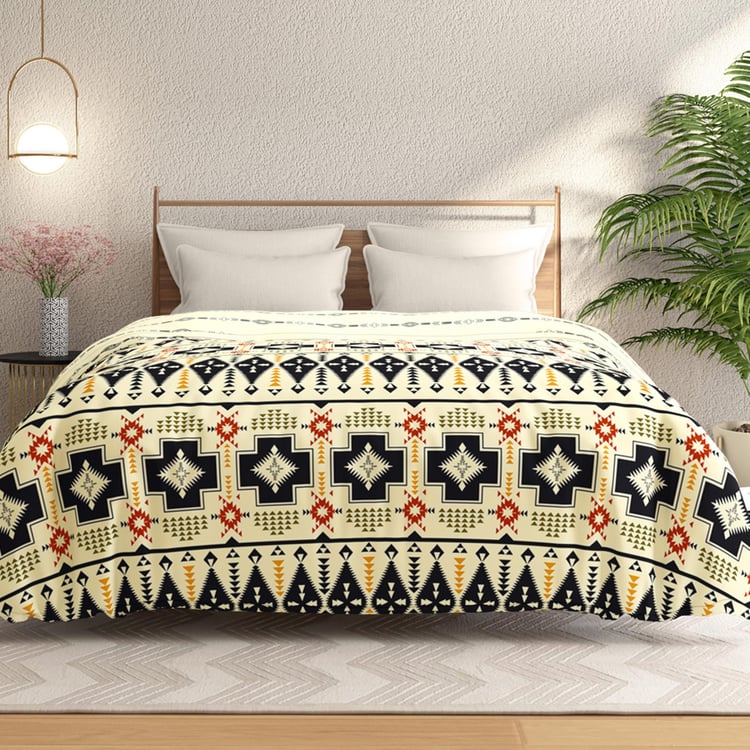 PORTICO Mellow Printed Cotton Double Comforter - 220x240cm