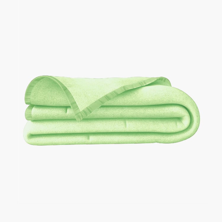 PORTICO Melange Fleece Solid Double Blanket