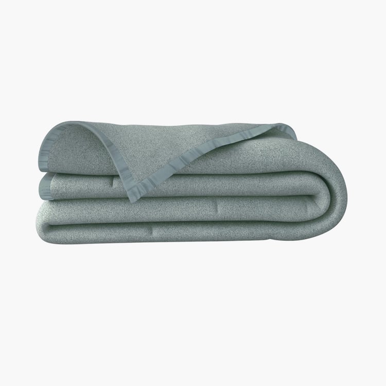 PORTICO Serenity Grey Printed Cotton Single Blanket - 152 x 229 cm