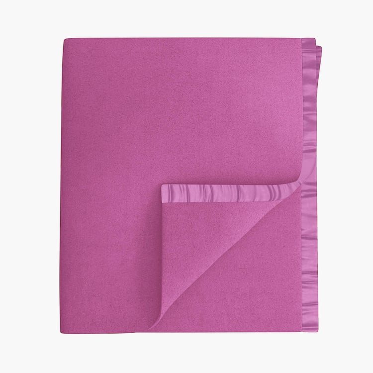 PORTICO Serenity Pink Solid Cotton Single Blanket - 152x229cm