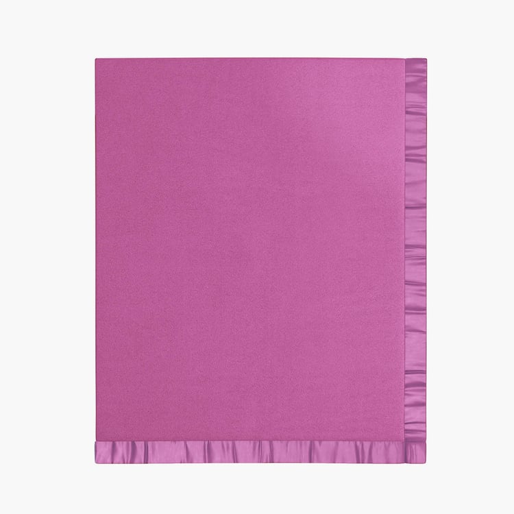 PORTICO Serenity Pink Solid Cotton Single Blanket - 152x229cm