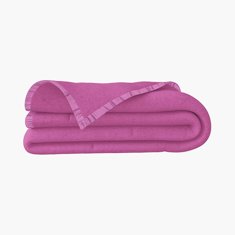 PORTICO Serenity Pink Solid Cotton Single Blanket - 152x229cm
