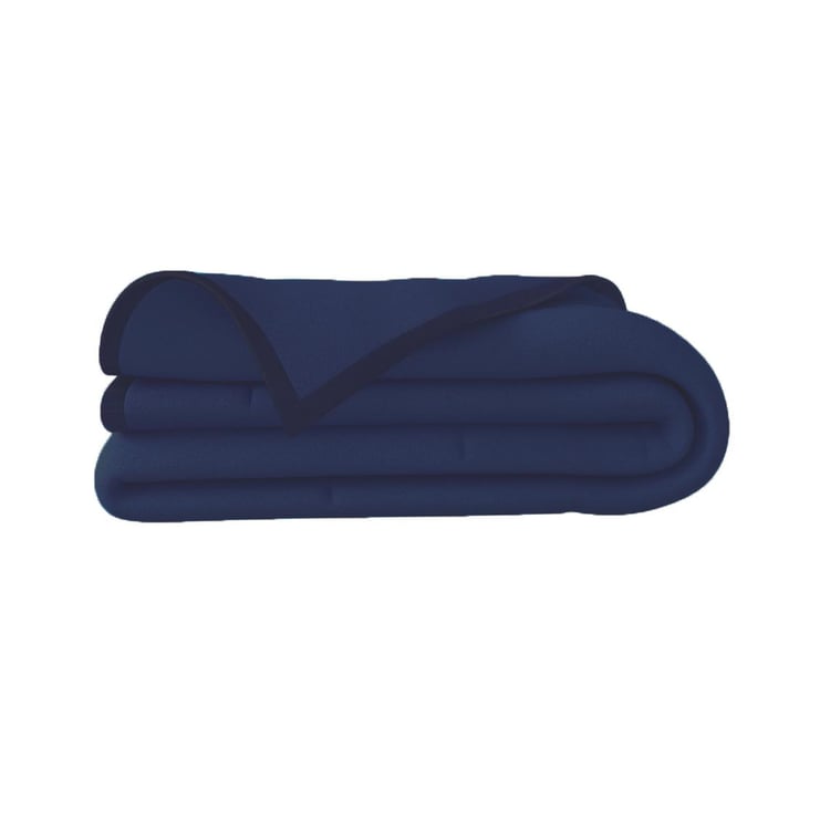 PORTICO Unwind Blue Cotton Double Blanket - 220 x 240 cm