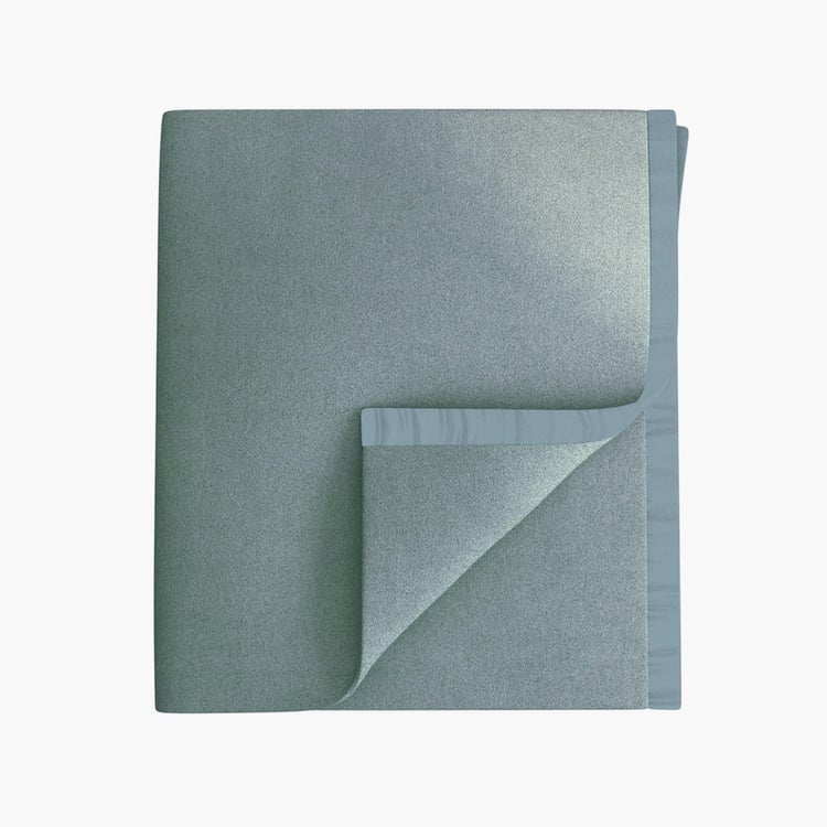 PORTICO Unwind Grey Solid Cotton Double Blanket - 220 x 240 cm