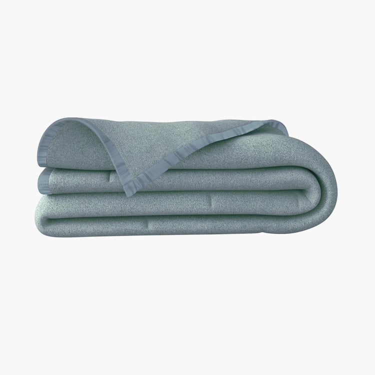 PORTICO Unwind Grey Solid Cotton Double Blanket - 220 x 240 cm