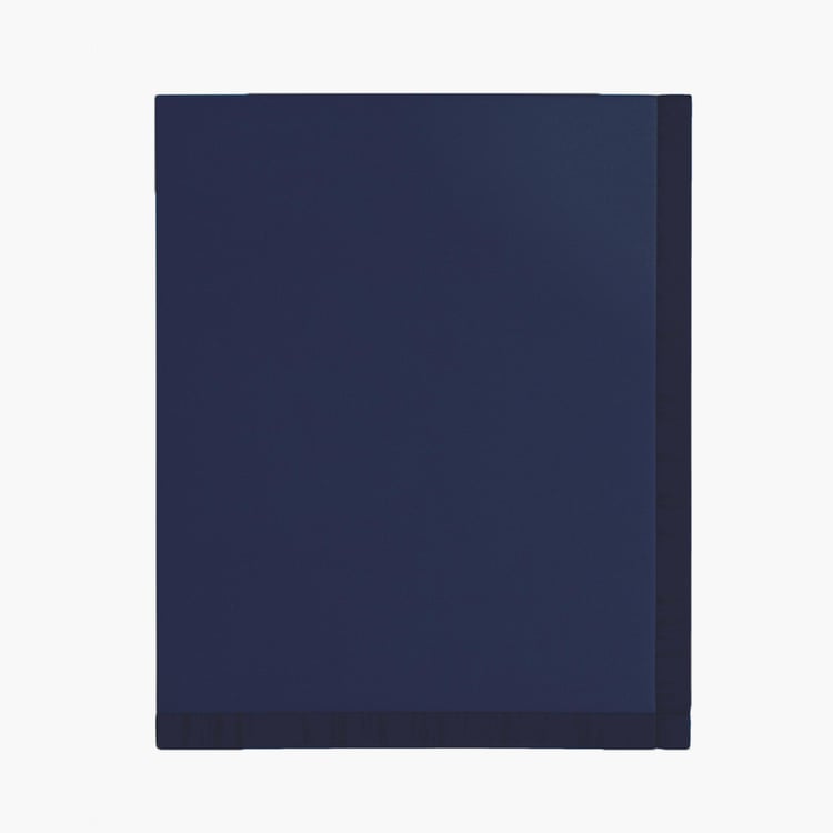 PORTICO Serenity Blue Solid Cotton Single Blanket - 152 x 229 cm