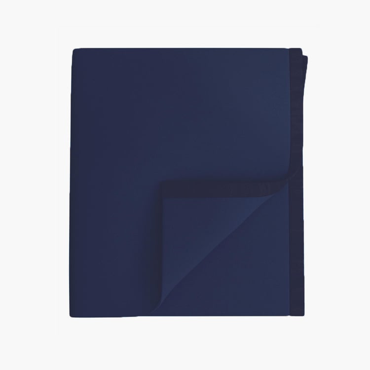 PORTICO Serenity Blue Solid Cotton Single Blanket - 152 x 229 cm