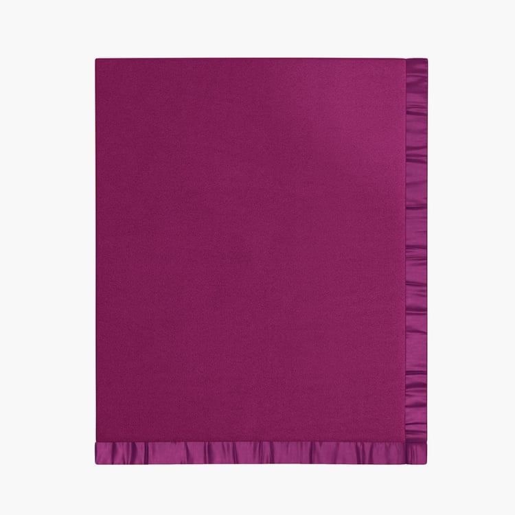 PORTICO Serenity Purple Solid Cotton Single Blanket - 152 x 229 cm