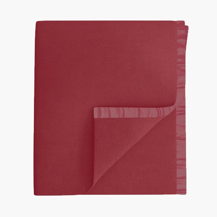 PORTICO Unwind Pink Solid Cotton Single Blanket - 152 x 229 cm