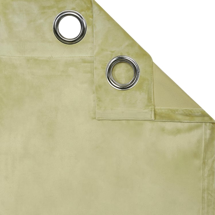 PORTICO Silken Velvet Door Curtain, Green - 130x225cm