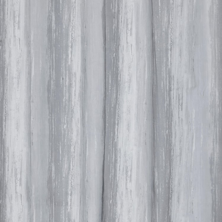 PORTICO Willow Curtains Grey Printed Window Curtains - 130x160cm - Set of 2