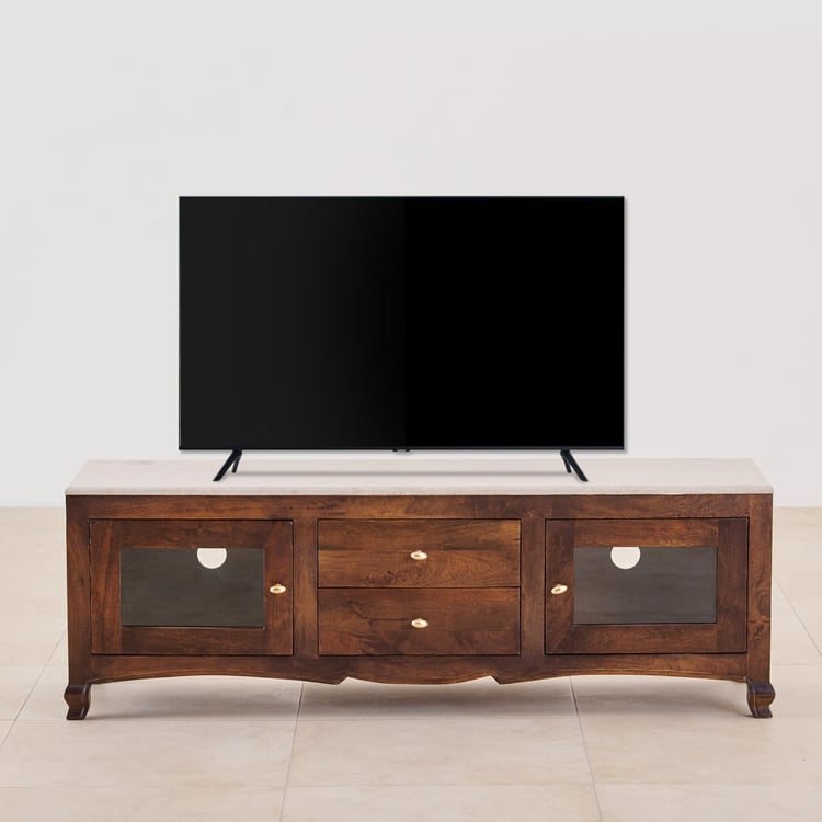 Victoria Mango Wood TV Unit - Brown